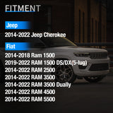 TPMS Sensor Compatible with 2014 2015 2016 2017 2018 2019 2020 2021 2022 RAM 2500 3500 4500 5500 Jeep Cherokee 2019-2022 Ram 1500 DS 434Mhz Tire Pressure Monitoring Sensors