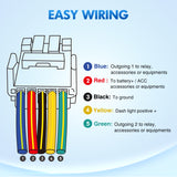 High Beam & Low Beam Dual Push Button Switch 12V ON Off Switches with Connector Wire Kit 1.28Inch x 0.87Inch Replacement for Toyota Sequoia Highlander Tacoma Tundra 4Runner RAVR Yaris