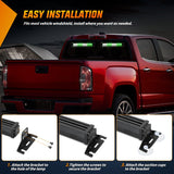 Nilight 144 LED Strobe Traffic Advisor Light Bar Green White with Controller 2 in 1 Automotive Emergency Warning Flashing Police Windshield Lights Bars for Cars Tow Plow Trucks Construction Vehicles
