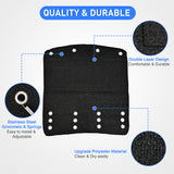 Nilight RV Step Covers 3 Pack 20 inch, Fits 8-10Inch Deep Camper Steps Adjustable Wrap Around RV Step Rug with Spring Works on Electrical & Manual RV Stairs Carpet for Camper Trailers Steps Outside,Black