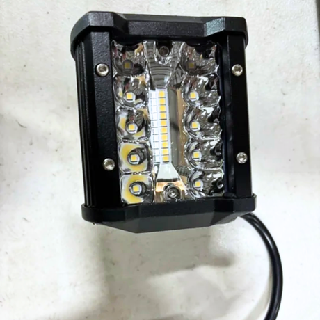 LED Light Bar 4 Inch 60W Triple Row Spot Flood Led Pods (Pair) | 2.5 Inch Tow Hitch Mount (25% OFF Final Checkout)