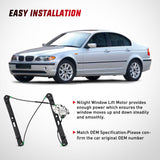 Nilight 740-484 Front Driver Side Power Window Regulator,Compatible with BMW E46 323i 325i 325xi 328i 330i 330xi 1999 2000 2001 2002 2003 2004 2005