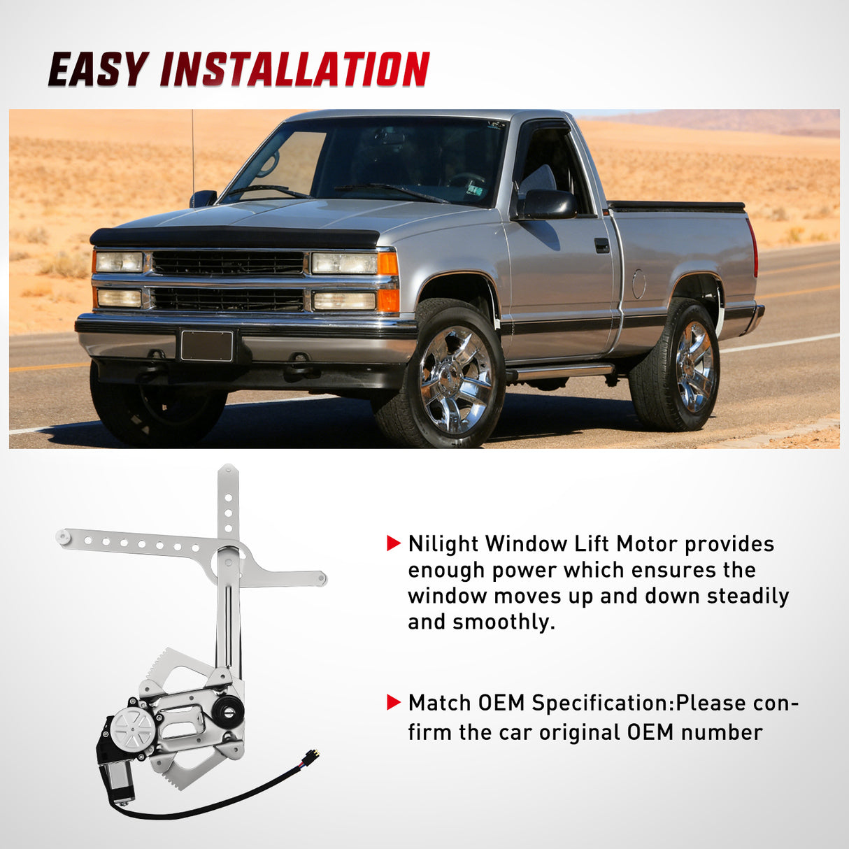 741-655 Window Regulator/Motor Front Driver Side Compatible with 1988-2002 Chevrolet Blazer C1500 C2500 C3500 K1500 K2500 K3500 Tahoe GMC Yukon 1996 1997 1998 1999 2000 2001 2002