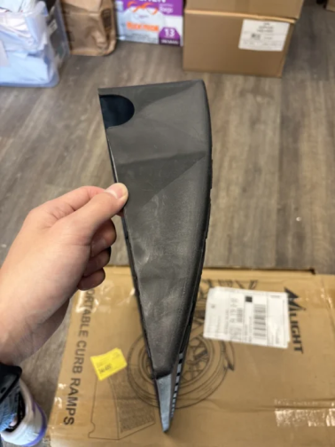 Plastic Curb Ramps, 4.2Inch Rise Portable Lightweight Heavy Duty Threshold Ramp for Driveway Lawn Mower Scooter Bike Motorcycle Wheelchair, 2 Pack (25% OFF Final Checkout)