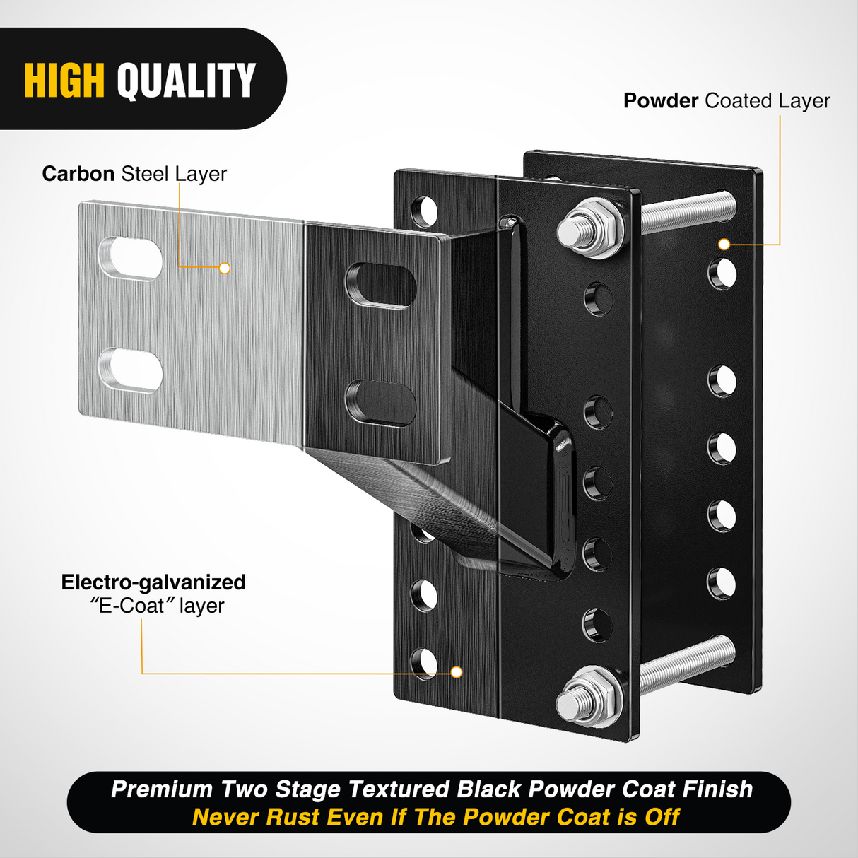 Nilight Spare Tire Carrier Trailer Spare Tire Mount Boat Trailer Carrier Bracket Utility Trailer Accessories Fits 4 &amp; 5 &amp; 6 Lugs Trailer Wheels on 4Inch 4.5Inch 4.75Inch 5Inch and 5.5Inch Bolt Patterns 150 Lbs