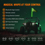 Nilight 1Pcs 3FT Spiral Antenna Bluetooth Remote App Control Led Fat Whip Light