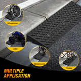 Nilight 2.8Inch Rise Curb Ramps, Heavy Duty Rubber Driveway Threshold Shed Ramp for Sidewalk Cars Lawn Mower Wheelchairs Motorcycles, 3300lbs Load Capacity