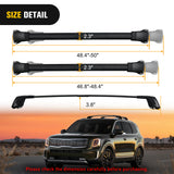 Roof Rack Cross Bars Fit for 2019-2024 19 20 21 22 23 24 Kia Telluride S SX SX-P EX Aluminum Rails Crossbars with Anti-Theft Lock for Rooftop Cargo Carrier Luggage Box Tent(Not for X-Line and X-Pro)