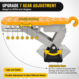 Mounting Accessory Car Door Step Universal Aluminum Latch Step for Car Roof Access Portable Folding Car Door Latch Hook Step Multi-Adjustable Both Feet Stand Pedal Max Load 500 Lbs for Truck Suv Vehicles, Yellow