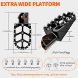 Nilight Motorcycle Foot Pegs Dirt Bike Footpegs Fit for Surron Light Bee X/S E Ride Pro SS CRF150F CRF230F CRF250F X160 X260 KDX200 XR125L XR150L Heavy Duty CNC Foot Rests Pegs Pedal w Springs, Black