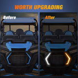 Nilight Turn Signal Fang Lights LED Accent Street Legal Front Signature Light Compatible with Polaris RZR XP 1000 Turbo Accessories 2019 2020 2021 2022 2023