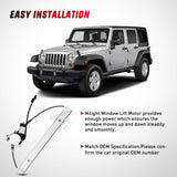 Nilight 748-912 Window Regulator and Motor Front Driver Side Compatible with Jeep Wrangler 2007-2017 Sport Utility,Wrangler JK 2018 Sport Utility 2010 2011 2012 2013 2014 2015 2016 2017