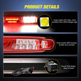 Third Brake Light Third Brake Light High Mount 3rd Brake Stop Reverse Cargo LED Lights Red Shell Compatible with Chevy Silverado GMC Sierra 1500 2500 3500HD 2007 2008 2009 2010 2011 2012 2013 Pickup Truck
