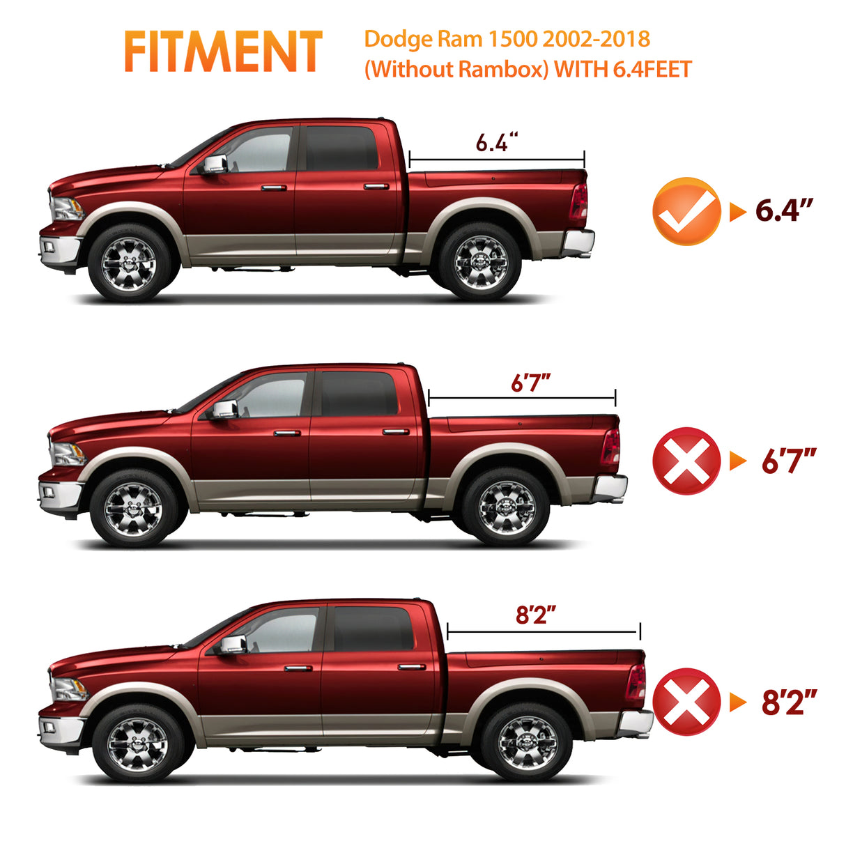 Nilight Soft Roll Up Truck Bed Tonneau Cover Compatible with Ram 1500 2009 2010 2011 2012 2013 2014 2015 2016 2017 2018,6.4ft