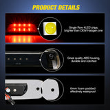 Nilight Third Brake Light Tail High Mount 3rd Stop Lights Smoked Lens Compatible with Jeep Cherokee 1997 1998 1999 2000 2001 SUV Accessories Rear Cab Lamp