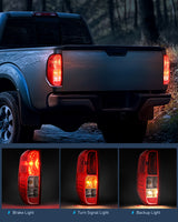 Nilight Taillight Assembly Compatible with 2005 2006 2007 2008 2009 2010 2011 2012 2013 2014 2015 2016 2017 2018 2019 2020 2021 Nissan Frontier and 2009-2012 Suzuki Equator Tail Light Left Driver Side
