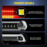 Nilight 2009-2014 Ford F150 Third Brake Light Clear Lens