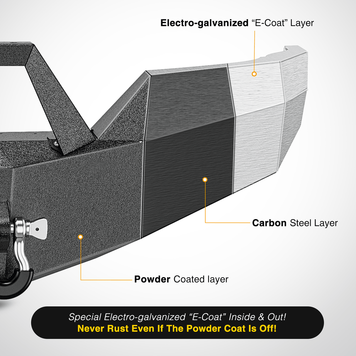 Front Bumper 2016 2017 2018 Chevy Silverado 1500 Front Bumper Textured Black Solid Steel 120W Light Bar 18W Light Pods