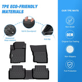 Floor Mat TPE Floor Mats for Mitsubishi Eclipse Cross 2018 2019 2020 2021 2022 2023 2024 2025 All Weather Custom Fit Heavy Duty Floor Liners