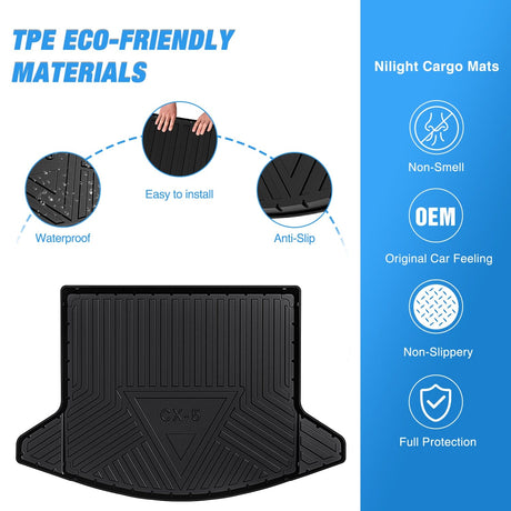 Cargo Mats 2017 2018 2019 2020 2021 2022 2023 2024 2025 Mazda CX5 Cargo Mats