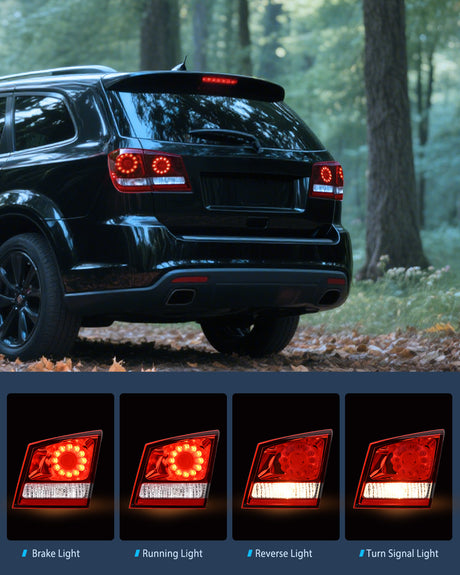 Nilight Taillight Assembly Compatible with 2011 2012 2013 2014 2015 2016 2017 2018 2019 2020 Dodge Journey Inner Tail Light Right Passenger Side