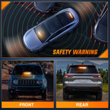 Nilight 12LED Traffic Advisor Strobe Light Bar Amber White Emergency Warning Hazard Safety Dash Front/Rear Windshield Flashing Lights for Cars Trucks Police Firefighter Plow Construction Vehicles