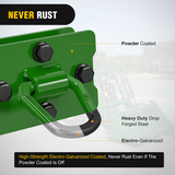 Nilight 2Pcs 1/2inch D Rings for Trailers Heavy Duty Trailer Tie Down Rings, Incl. Mounting Hardware, Forged Steel Bolt-On Grab with Back Plates Compatible with Tractor RV UTV Truck, Max 12000Lbs, Green