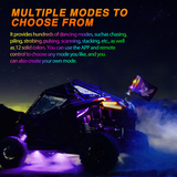 RGB Whip Light 1PC 2FT Lighted Antenna Whips with Remote & App Control DIY Chasing Patterns Brake Reverse Lights for ATV UTV Polaris RZR Can-am Dune Buggy Pickup Trucks Jeep