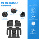 Floor Mats for Chevy Traverse 2009-2017/2008-2017 Buick Enclave / 2007-2010 Saturn Outlook / 2007-2016 GMC Acadia All Weather Custom Fit Heavy Duty Floor Liners