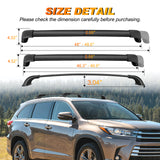 2014 2015 2016 2017 2018 2019 Toyota Highlander XLE Limited SE Aluminum Heavy Duty Roof Rack Cross Bars