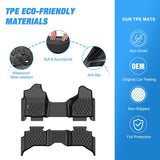 Nilight 2013-2018 Dodge Ram 1500 Quad Cab 2019 2020 2021 2022 2023 2024 Dodge Ram 1500 Classic Quad Cab (NOT for New Body) TPE All Weather Custom Fit Heavy Duty Floor Liners