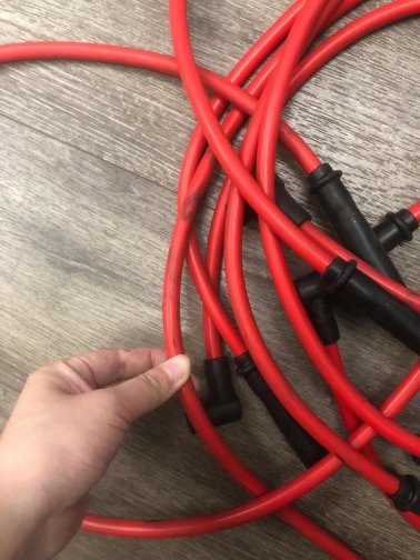 Spark Plug Wire 10.5 mm Straight Boots High Performance Ignition Wire Compatible with Chevy SBC BBC 305 350 454 Electronic V8 Engine with HEI Distributor (25% OFF Final Checkout)