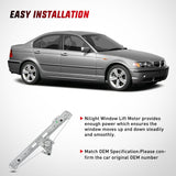 Nilight 740-481 Rear Passenger Side Window Regulator with Motor, Compatible with 1999–2005 BMW E46 323i 328i 325i 325xi 330i 330xi (Sedan/Wagon Only), Power Window Lift Assembly, OE Replacement