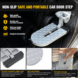 Nilight Car Door Step for Roof Access Universal Car Step Hook for Roof SUV Trucks Folding Aluminum Alloy Vehicle Door Latch Step Pedal With Glass Breaker Safety Hammer, Max Load 400lbs, 2 Pack Gray