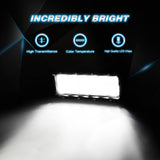 LED Light Bar 7.5 Inch 36W Flood LED Pods, 3D Deep Reflector Off Road Driving Work Light for Truck SUV ATV UTV Boat, 1PC