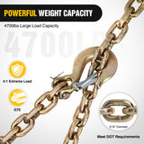 Nilight 5/16Inch X 35Inch Trailer Safety Chain 2pcs Grade 70 Towing Chain with Clevis Snap Hooks 18800lbs Break Strength for Trailer, RV,and Boat Towing