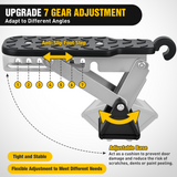 Nilight Car Door Step Universal Aluminum Latch Step for Car Roof Access Portable Folding Car Door Latch Hook Step Multi-Adjustable Both Feet Stand Pedal Max Load 500 Lbs for Truck SUV Vehicles, Black