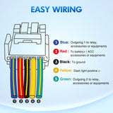 LED Light Bar & Spot Lights Dual Push Button Switch 12V ON Off Switches with Connector Wire Kit 1.54Inch x 0.83Inch Replacement for Toyota Tacoma Tundra 4Runner FJ Cruiser Hilux Fortuner