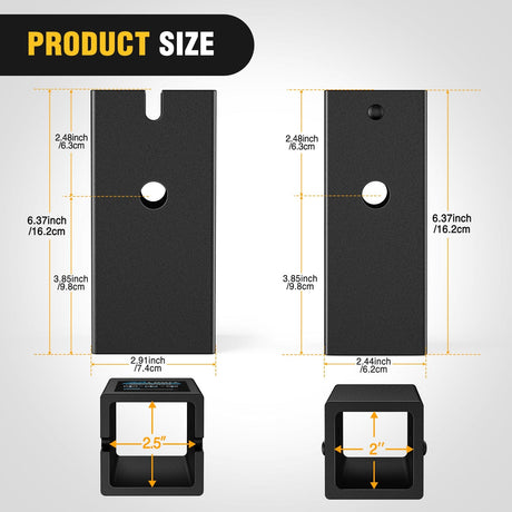 Nilight Trailer Hitch Receiver Adapter Reducer Extender Converter Sleeve Set 3 to 2-1/2 or 2-Inch and 2-1/2" to 2" Receiver Hitches Towing Accessories for RV Truck Bike Rack and Cargo Carriers