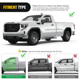 Nilight Running Boards for 2019 2020 2021 2022 2023 2024 2025 Chevy Silverado GMC Sierra 1500 2500 3500 Regular Standard Single Cab 6 Inch Side Step Nerf Bars Stainless Steel