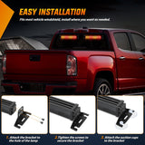 Nilight 144 LED Strobe Traffic Advisor Light Bar Amber Red with Controller 2 in 1 Automotive Emergency Warning Flashing Police Windshield Lights Bars for Cars Tow Plow Trucks Construction Vehicles