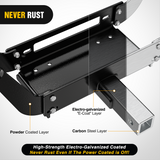 Nilight Winch Cradle Universal Mount Plate 10 x 4 1/2Inch Winch Bracket Winch Mounting 2 Inch Receiver Hitch 8000-13,000 Lb Capacity Recovery Winches Foldable