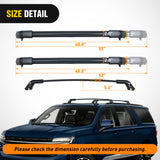 Roof Rack Roof Rack Cross Bars Compatible with Chevrolet Tahoe Suburban GMC Yukon Cadillac Escalade 2021 22 23 2024, Adjustable Aluminum Car Crossbars for Cargo Carrier Luggage Box Kayak Tent Snowboard