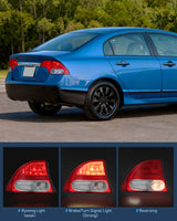 Taillight Assembly Compatible with 2006 2007 2008 Honda Civic Sedan Hybrid DX EX GX LX 4 Door Rear Lamp Replacement OE Style Driver Side