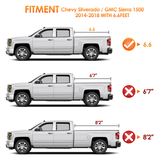 Chevy Silverado 1500 / GMC Sierra1500 2014-2018 6.6ft Truck Bed Cover Nilight
