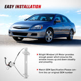 Power Window Regulator with Motor Assembly Replacement for Honda Accord 2003 2004 2005 2006 2007, Front Driver Side, 741-306