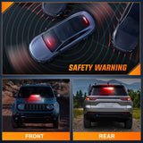 12LED Traffic Advisor Strobe Light Bar Red White Emergency Warning Hazard Safety Dash Front/Rear Windshield Flashing Lights for Cars Trucks Police Firefighter Plow Construction Vehicles