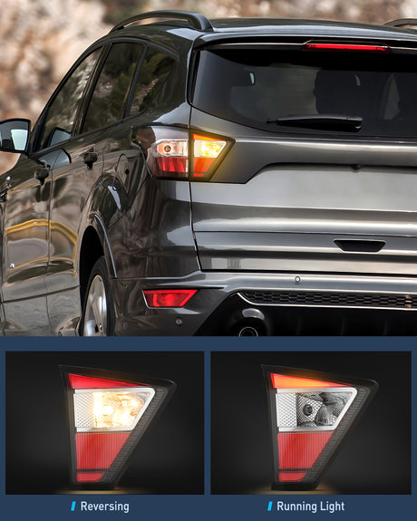 Nilight Taillight Assembly Compatible with 2017 2018 2019 Ford Escape Kuga Inner Rear Lamp Replacement OE Style LED and halogen bulbs Driver Side