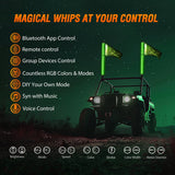 Nilight 2Pcs 3FT Spiral Antenna Bluetooth Remote App Control Led Fat Whip Light      
