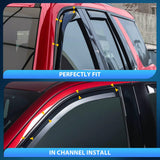 Nilight 4pcs Durable in Channel Rain Guards for Chevy Suburban 2021-2025